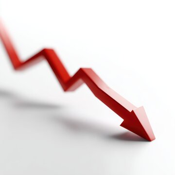 graph with downward arrow pointing to inflation concept