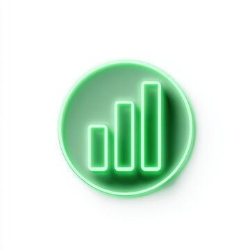 Green neon icon representing portfolio diversification and wealth growth