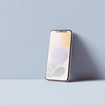 ai powered mental health support app interface displayed on smartphone with calming design and soft pastel colors, digital wellness technology concept