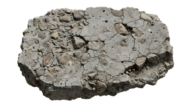 A single piece of raw dry earth soil isolated on a plain white background