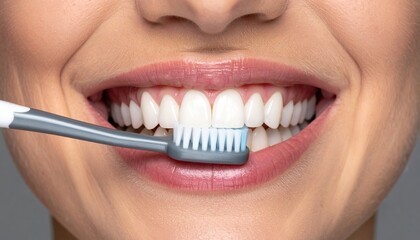 Fototapeta premium Healthy smile after brushing teeth
