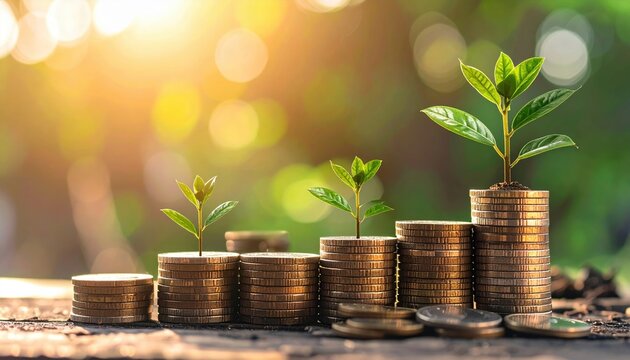 wealth building with stacked coins