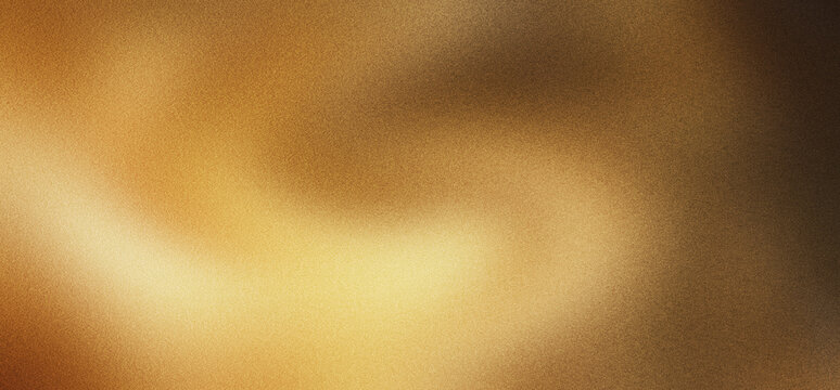 Abstract golden brown gradient background with soft bokeh effect and subtle grain texture, creating a warm and inviting visual for overlays or backdrops.