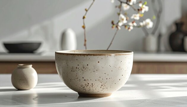 minimal ceramic bowl kitchen decor