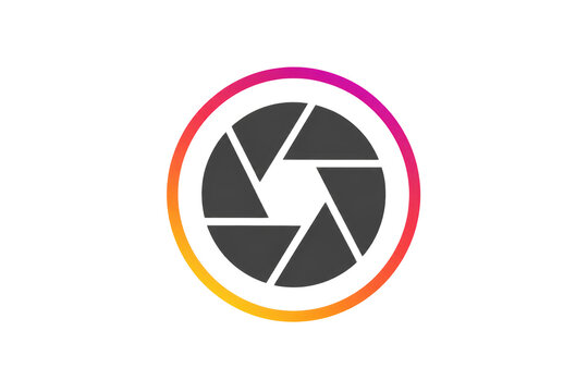Gradient ring around dark camera aperture icon