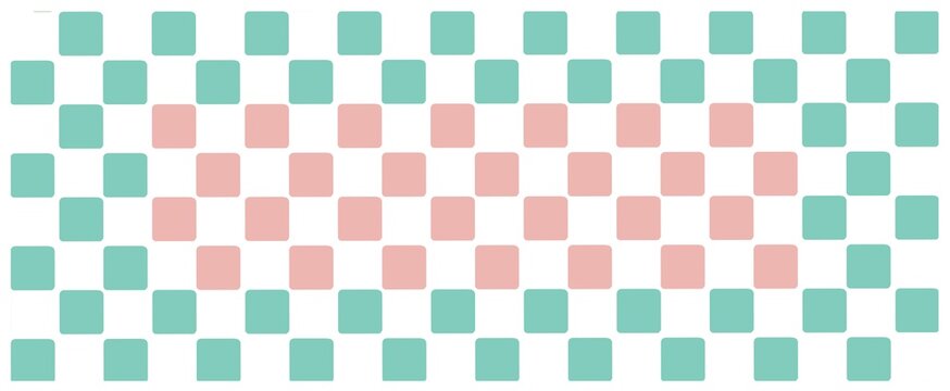 Minimal Pastel Geometric Background with Mint and Coral Rounded Squares