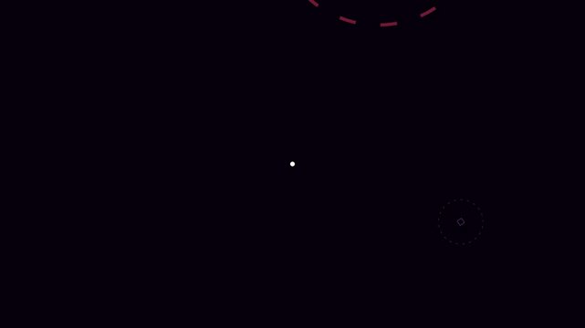 Minimalist abstract geometric motion with pulsing circles and rotating square animation 4k