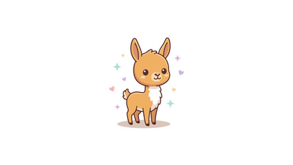 Naklejka premium Cute fawn cartoon illustration.