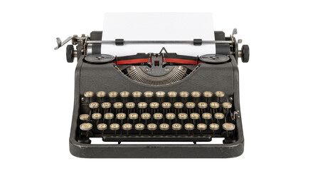 Vintage typewriter with blank paper ready for writing stories and documents © Sapphire