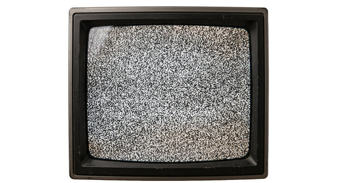 Retro television screen displaying static noise, a nostalgic visual