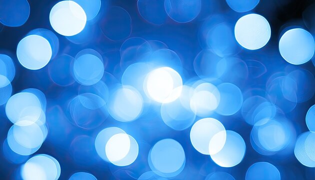 Soft blue bokeh lights creating a dreamy, ethereal background