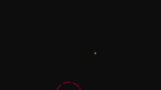 Minimalist motion animation 4k background, with rotating red, circle and yellow, diamond shape motion minimalist