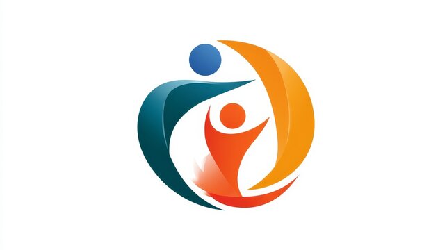 Adoption and community care logo template featuring loving hearts, helping hands, family, and people symbols. 