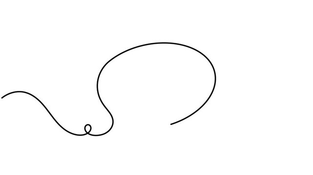 Animated shield in speech bubble icon sign continuous one line drawing moving on white background minimalist single art protected communication and online privacy symbol animation