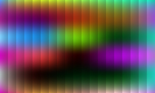 Multi colored vertical bar background with rainbow gradients and dark shadows.