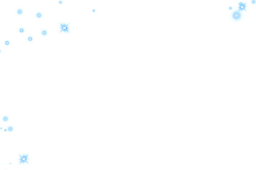 Obraz premium Blue Snowflake Confetti Border with Soft Winter Sparkle PNG on Clean White Background Design