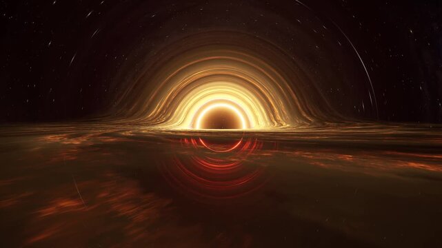 Accretion Disk Swirling Around a Massive Black Hole in Deep Dark Space