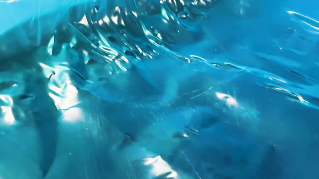 Abstract blue water gel surface background