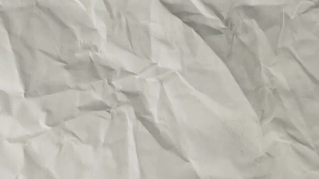 Wrinkled white paper texture background close up