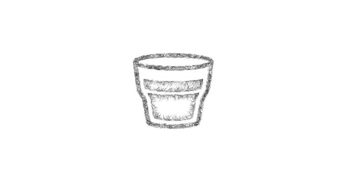 Sketch double espresso icon animation - smooth progressive reveal