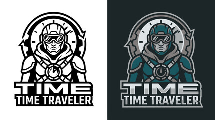 Fototapeta premium Time Traveler Mascot Logo for Gaming Esports