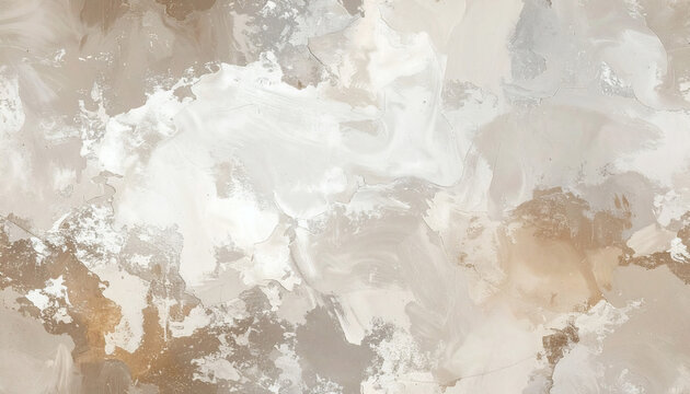 Abstract concrete texture background with white and beige paint layers showing distressed rustic surfaces for professional interior design graphic projects