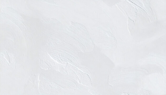 White plaster texture background featuring rough brush strokes and uneven cement surface for professional graphic design and artistic projects