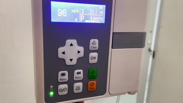 Medical infusion pump device operating in hospital