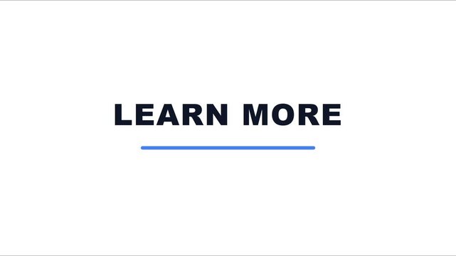 Learn more button animation with minimalist for digital marketing and website ui 4k call to action
