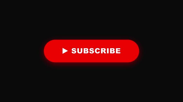 Red subscribe button for you tube channel growth and social media marketing animation 4k youtube