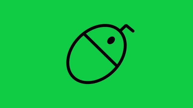 Computer Mouse Technology Line Icon Motion. Animated line icon of computer mouse, perfect for presenting input devices, hardware, or office tech in motion.