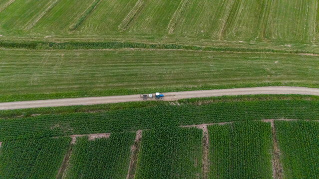 Farmland in New Brunswick, Canada. 
