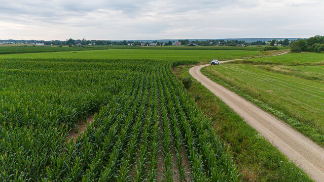 Farmland in New Brunswick, Canada. 
