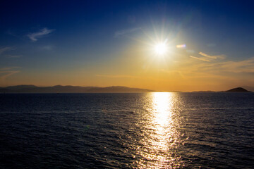 Obraz premium Evening Over the Saronic Gulf, Greece