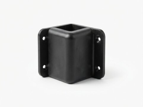 Black corner protector bracket for road case or cabinet with protector, hardware