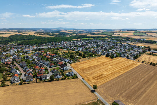 Drone aerial view of Limburg an der Lahn Lindenholzhausen, Limburg Weilburg District, Hesse, Germany