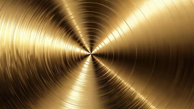 Golden Radiance: A mesmerizing radial pattern of brushed gold emanates from a central point, creating a sense of depth and luxury. The metallic surface reflects light with a warm, inviting glow.
