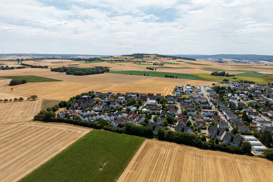 Drone aerial view of Limburg an der Lahn Linter, Limburg Weilburg district, Hesse, Germany
