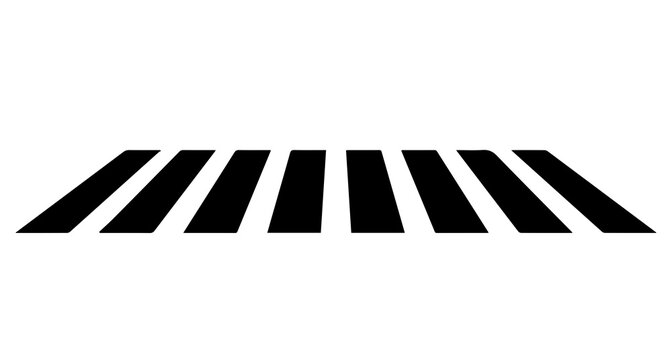 zebra crossing perspective vector