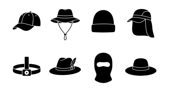 Diverse Headwear Collection: Caps, Hats, Beanies, Balaclava, Sun Protection Styles