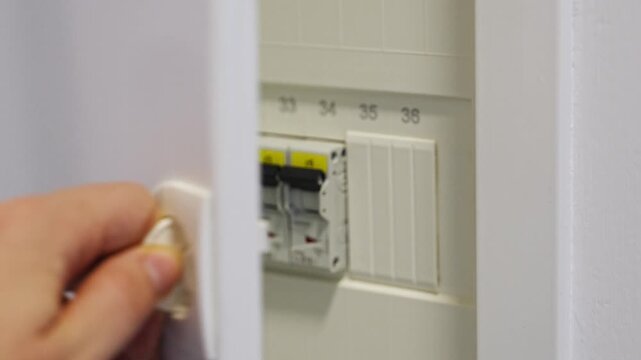 neutral focused hands inserting plug into electrical outlet in indoor residential setting with white and gray colors and plastic metallic materials for safety and home improvement.