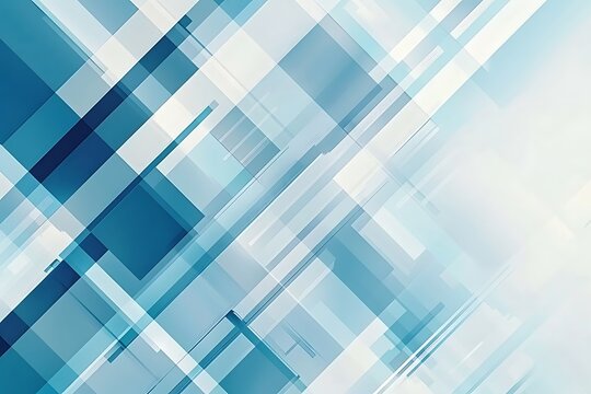 Geometric blue and white diagonal blocks