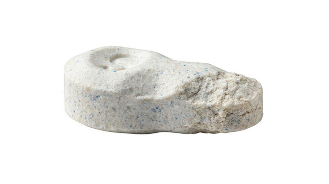 A unique white rock with blue specks isolated on transparent background transparent background