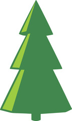 Fototapeta premium Christmas Tree Geometric Shape