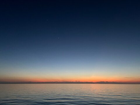 sunset over the sea