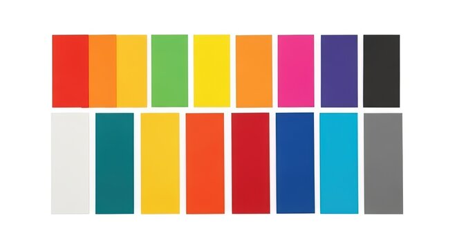 Vibrant Color Swatches Palette Collection - Rainbow Spectrum and Neutrals