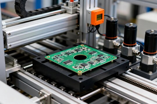 Circuit Board on Industrial Assembly Line Machine