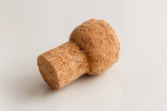 Champagne cork stopper isolated on a plain background