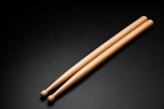 Drumsticks on a black background