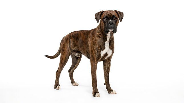 Brindle Boxer Dog Portrait